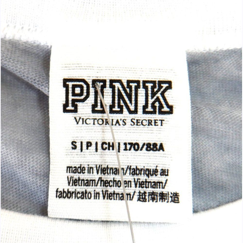 Victoria Secrets Pink S/S gray/pink top - Picture 3 of 3